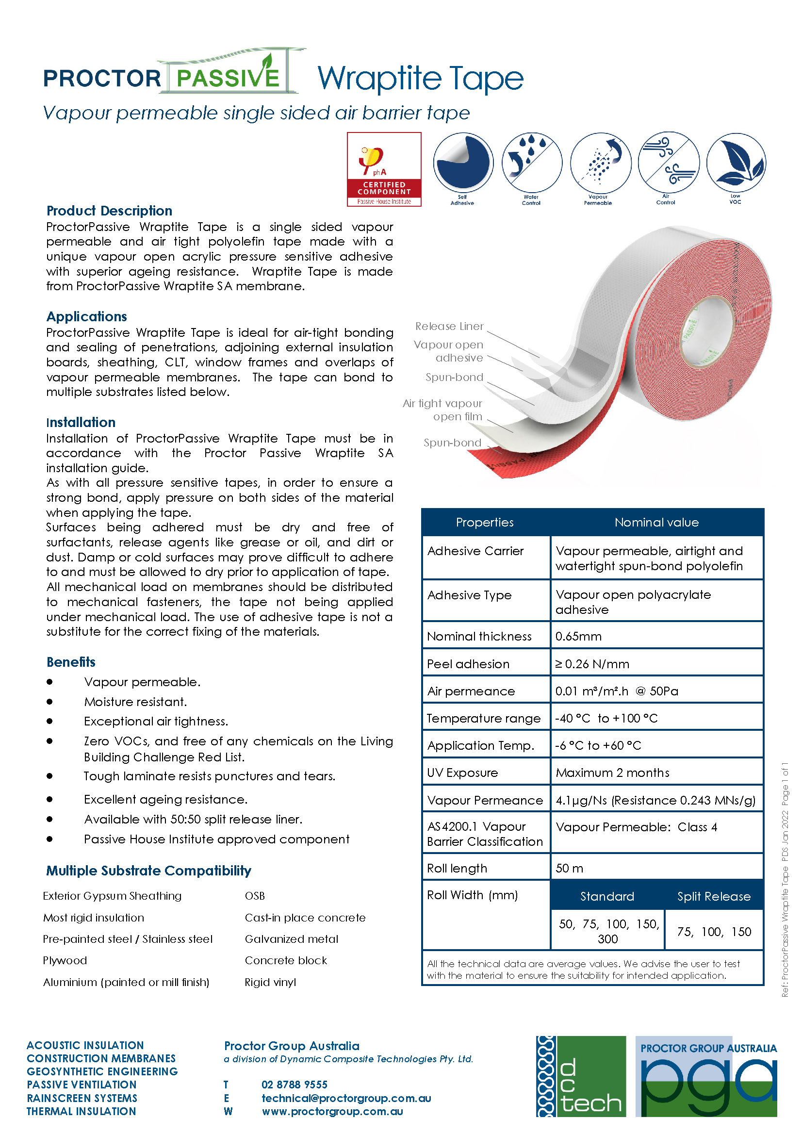 Vapour Permeable Air Barrier Tape