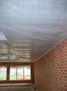 Ceiling membrane for indoor swimming pool
